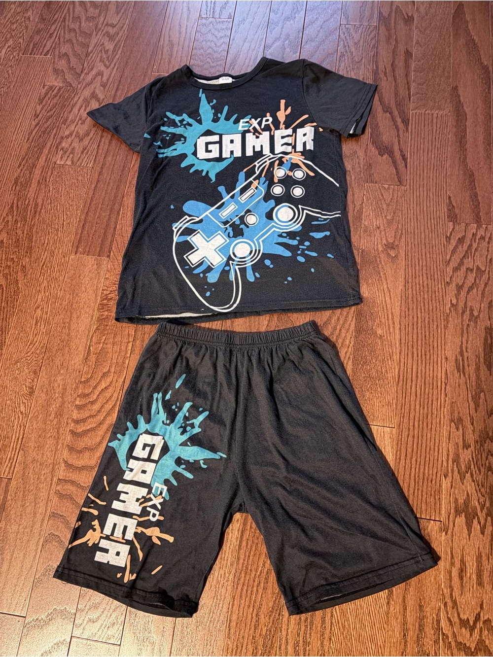 PatPat Black Kids Pajama Set Sz 11